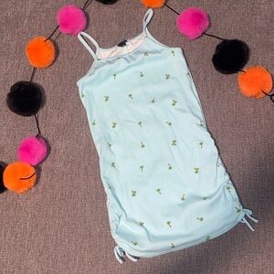 Art Class Ruched Palm Tree Dress